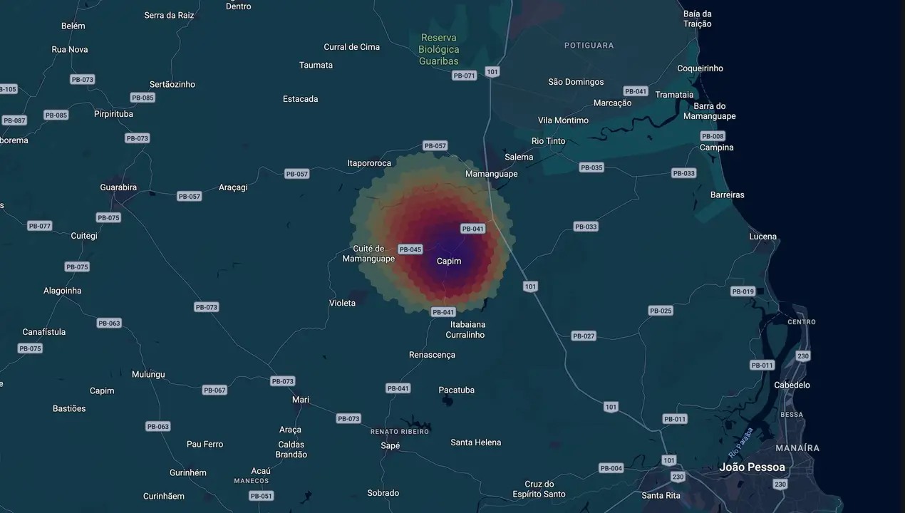 Mapa eleitoral de Carlyanne Borba