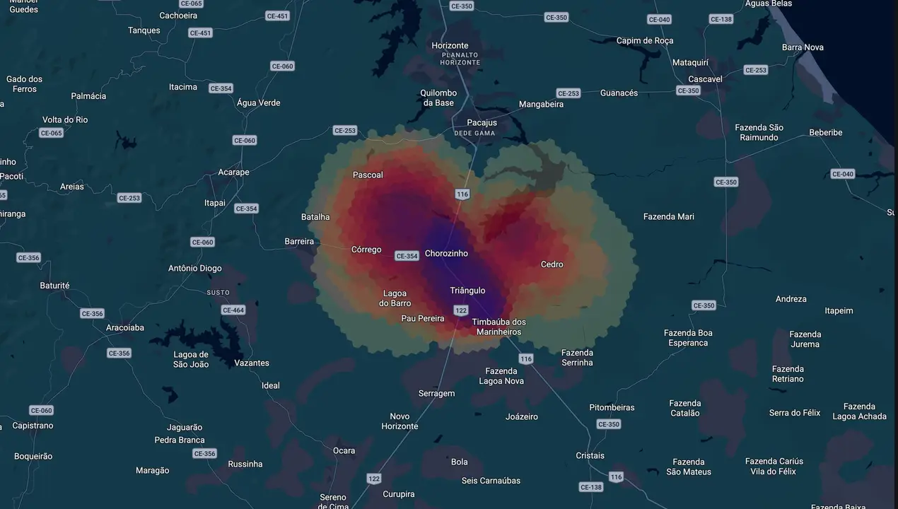 Mapa eleitoral de Célia Marinho 