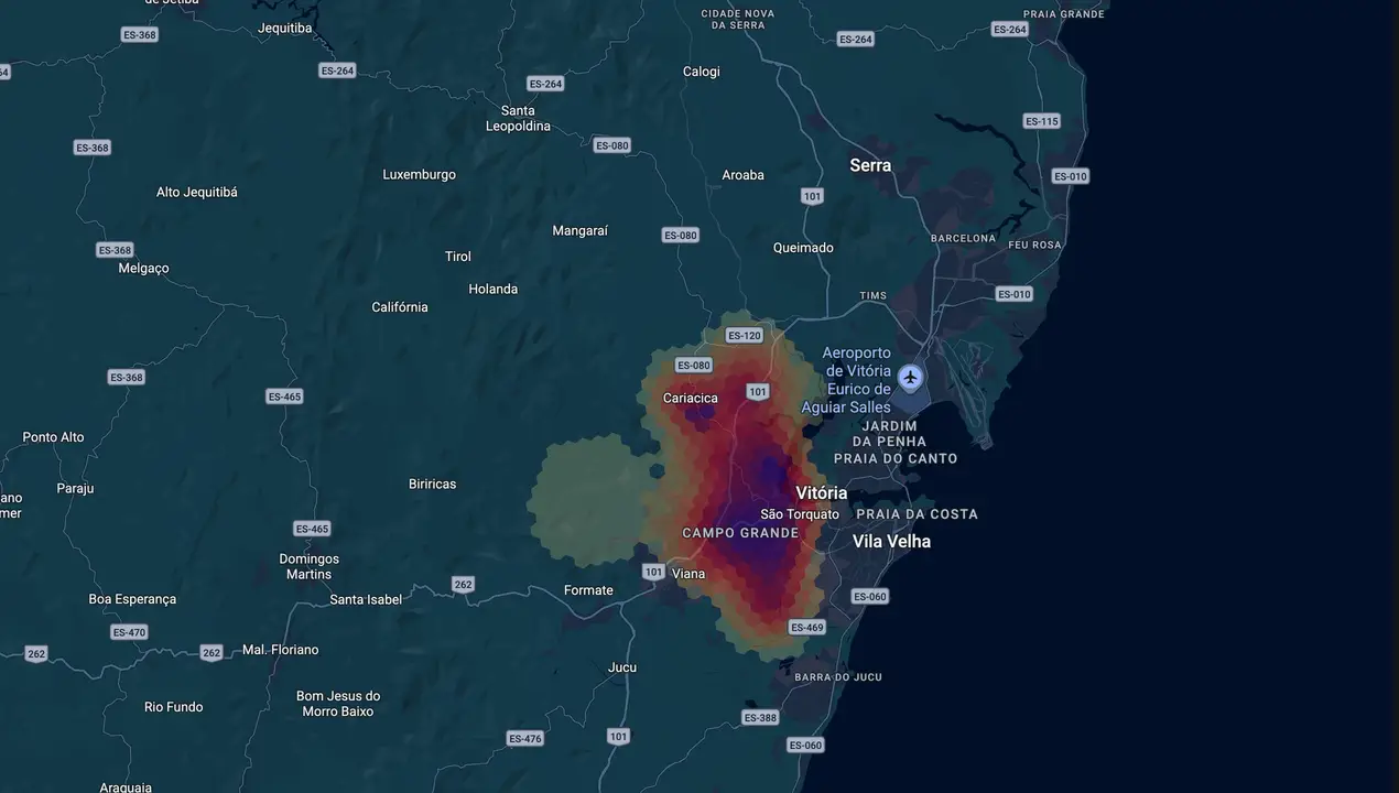 Mapa eleitoral de Célia Tavares