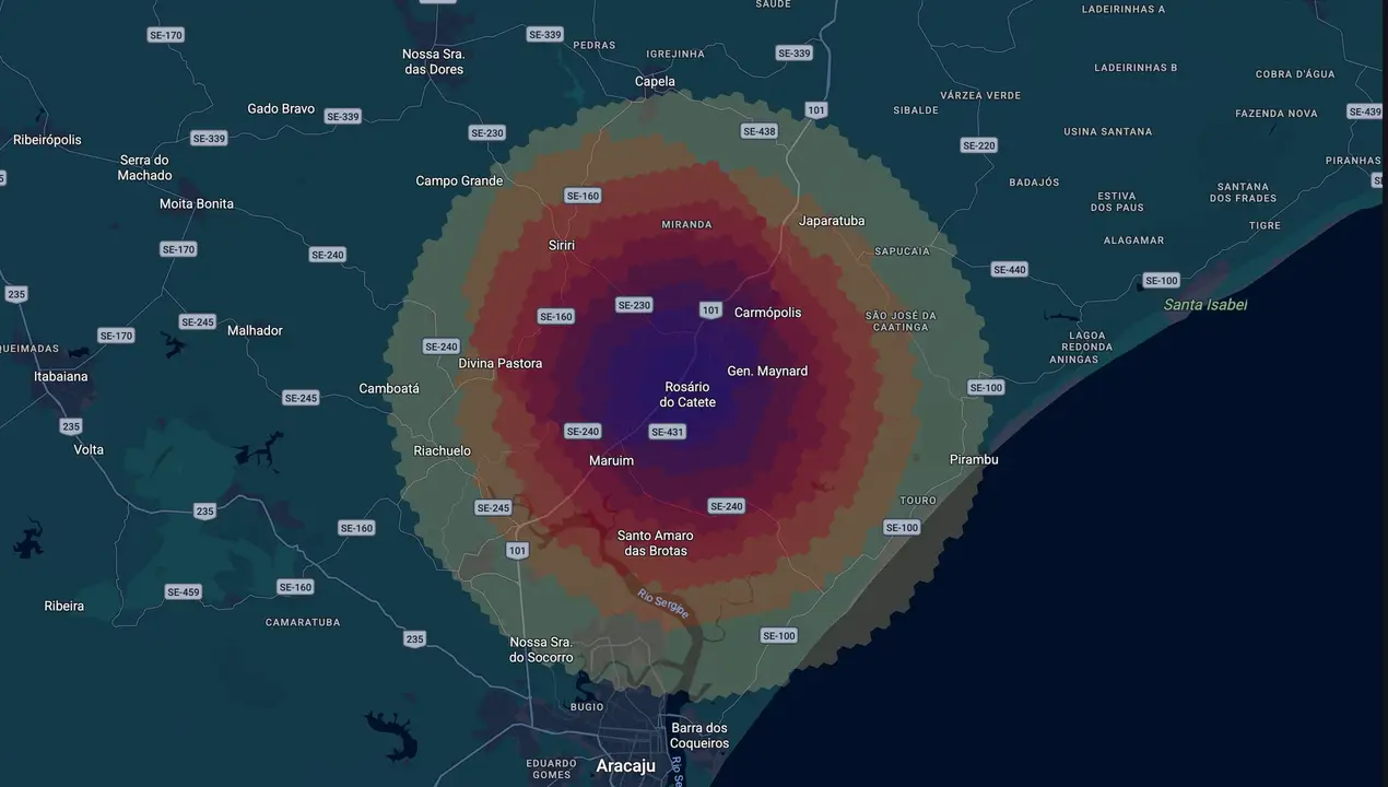 Mapa eleitoral de César Resende