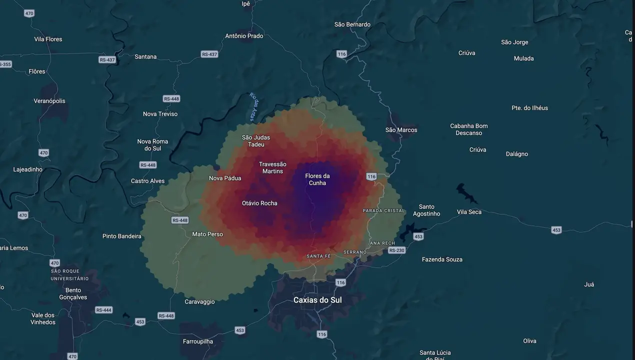 Mapa eleitoral de Cesar Ulian