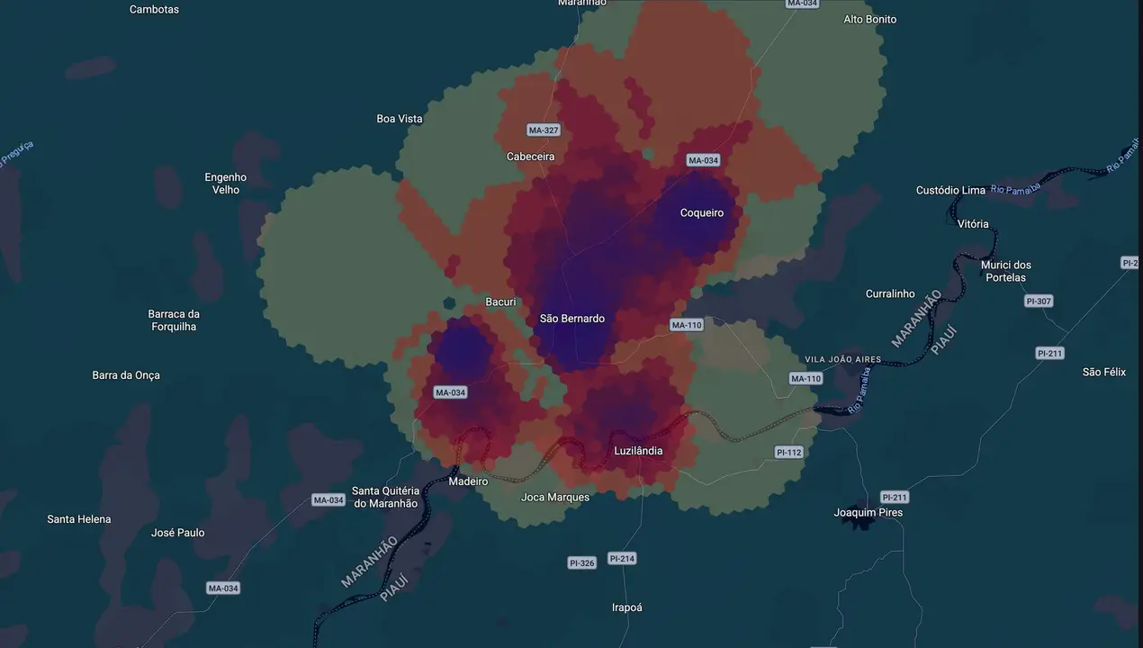 Mapa eleitoral de Chico Carvalho