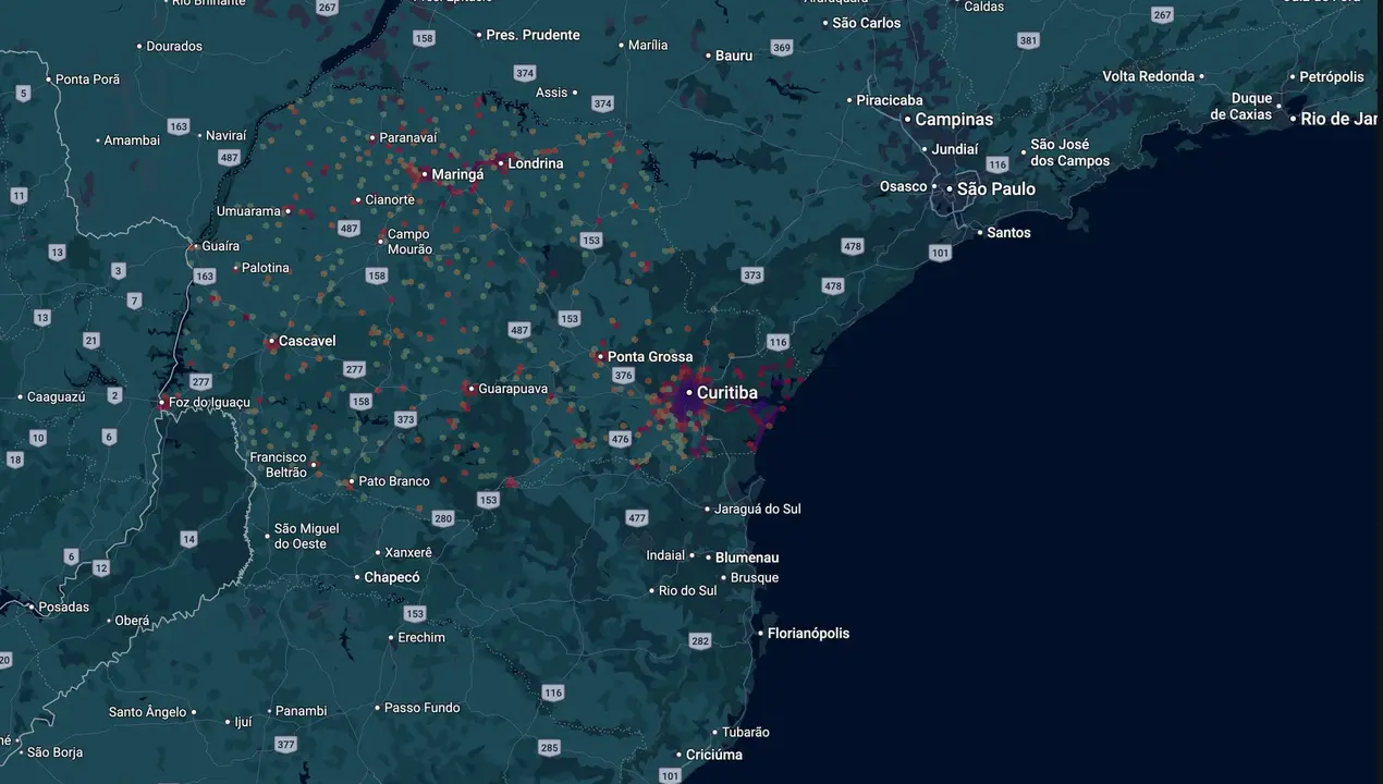 Mapa eleitoral de Christiane Yared