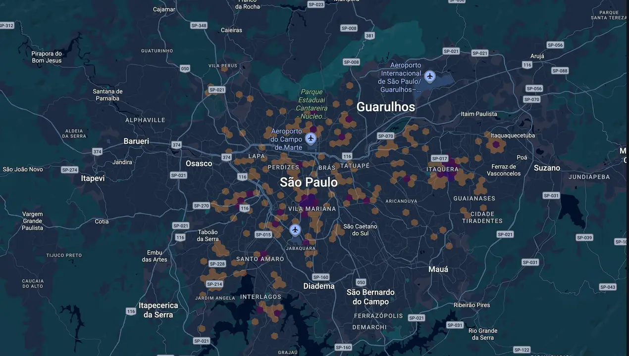 Mapa eleitoral de Cida Raiz