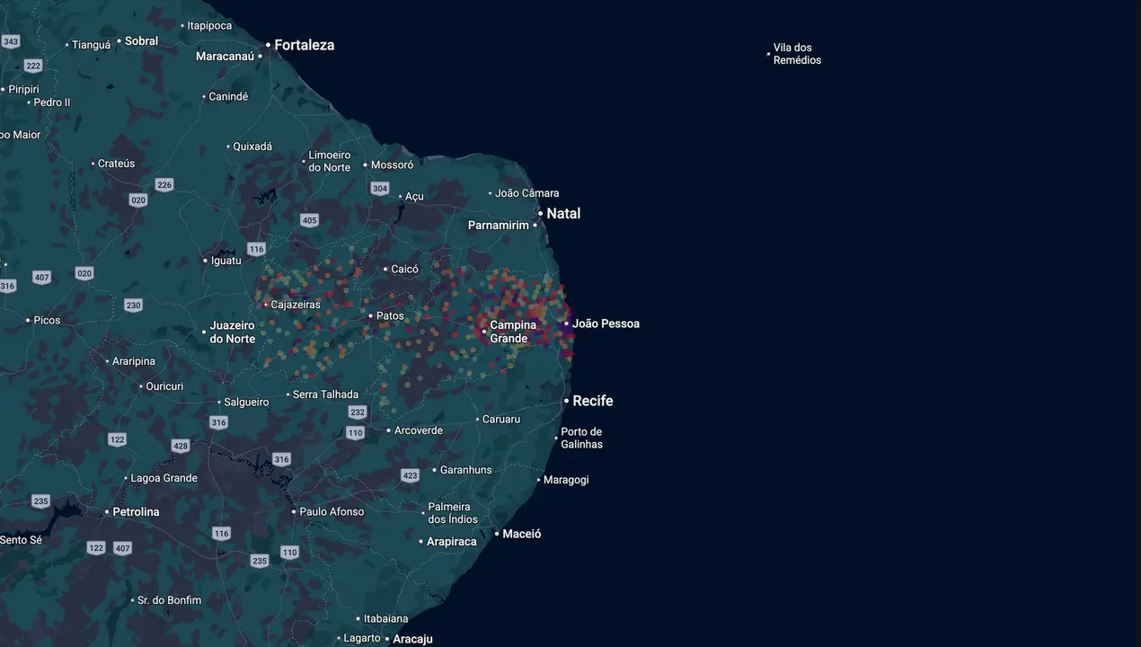Mapa eleitoral de Cida Ramos