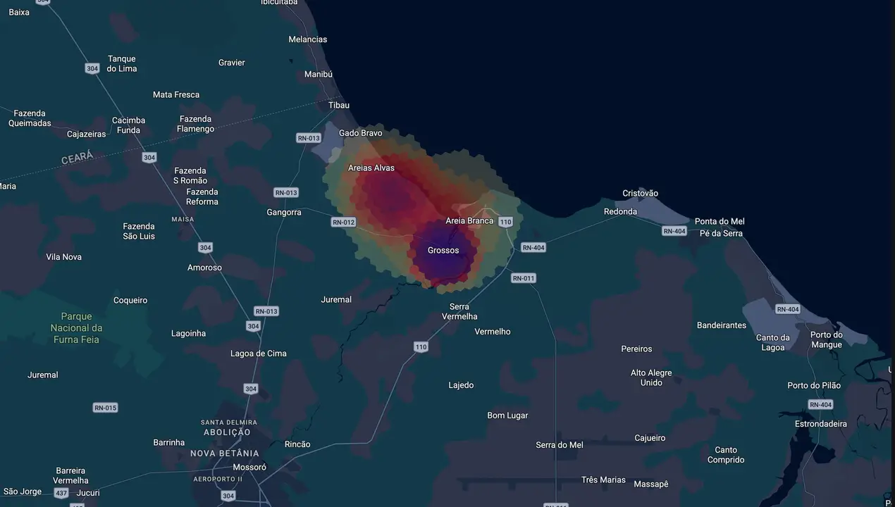 Mapa eleitoral de Cinthia Sonale