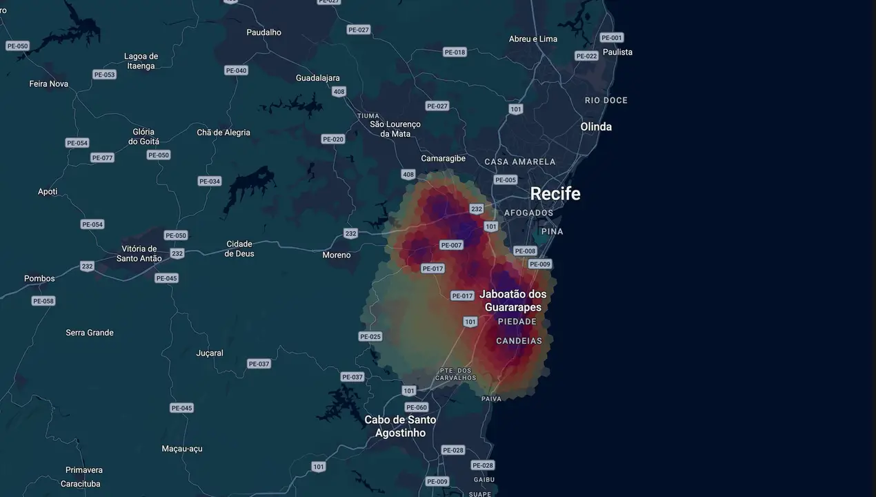 Mapa eleitoral de Clarissa Tércio