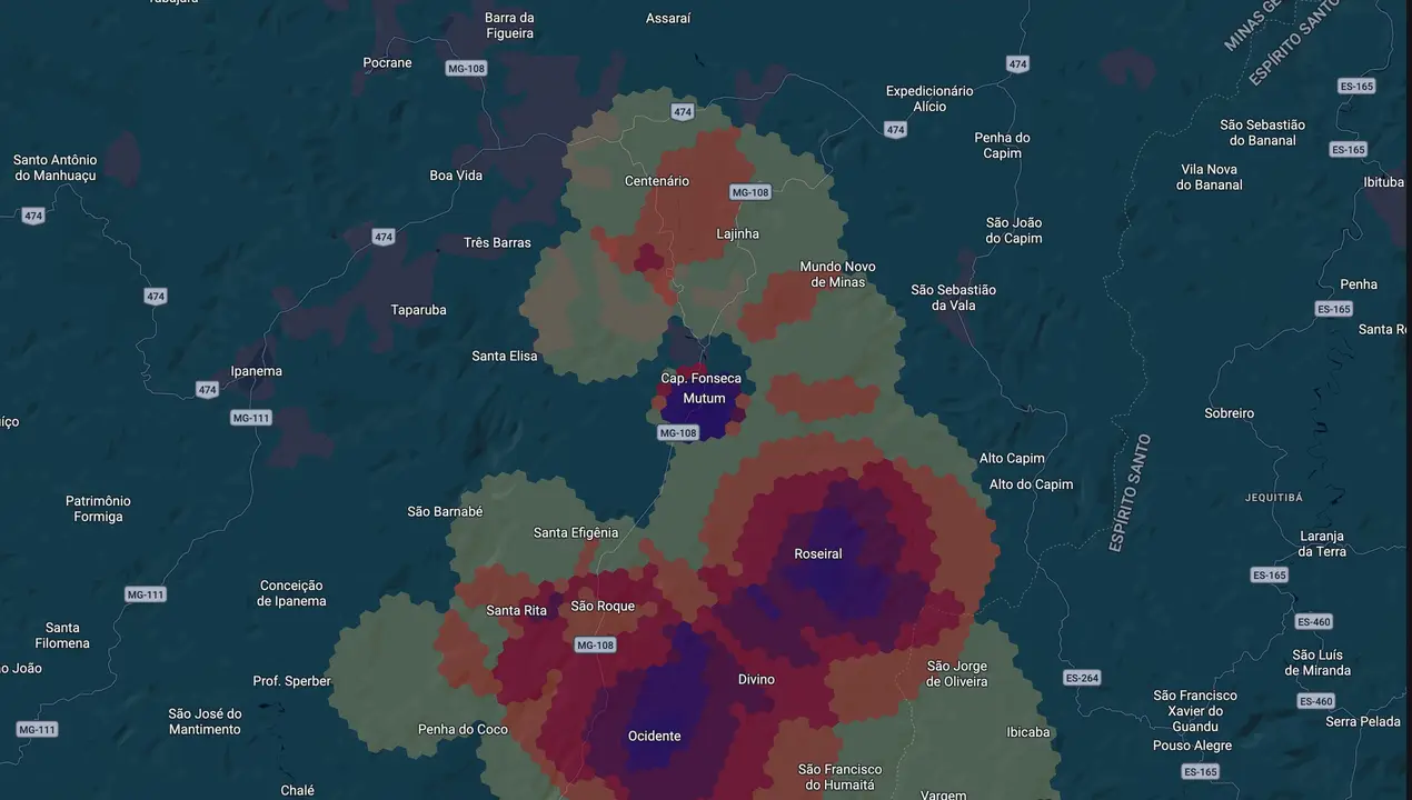 Mapa eleitoral de Claudinei Clemente