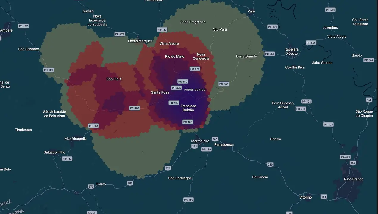 Mapa eleitoral de Cleber Fontana