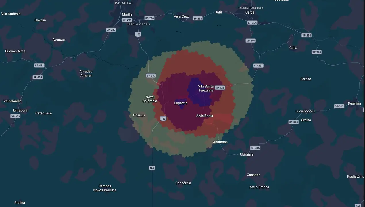 Mapa eleitoral de Cleber Menegucci