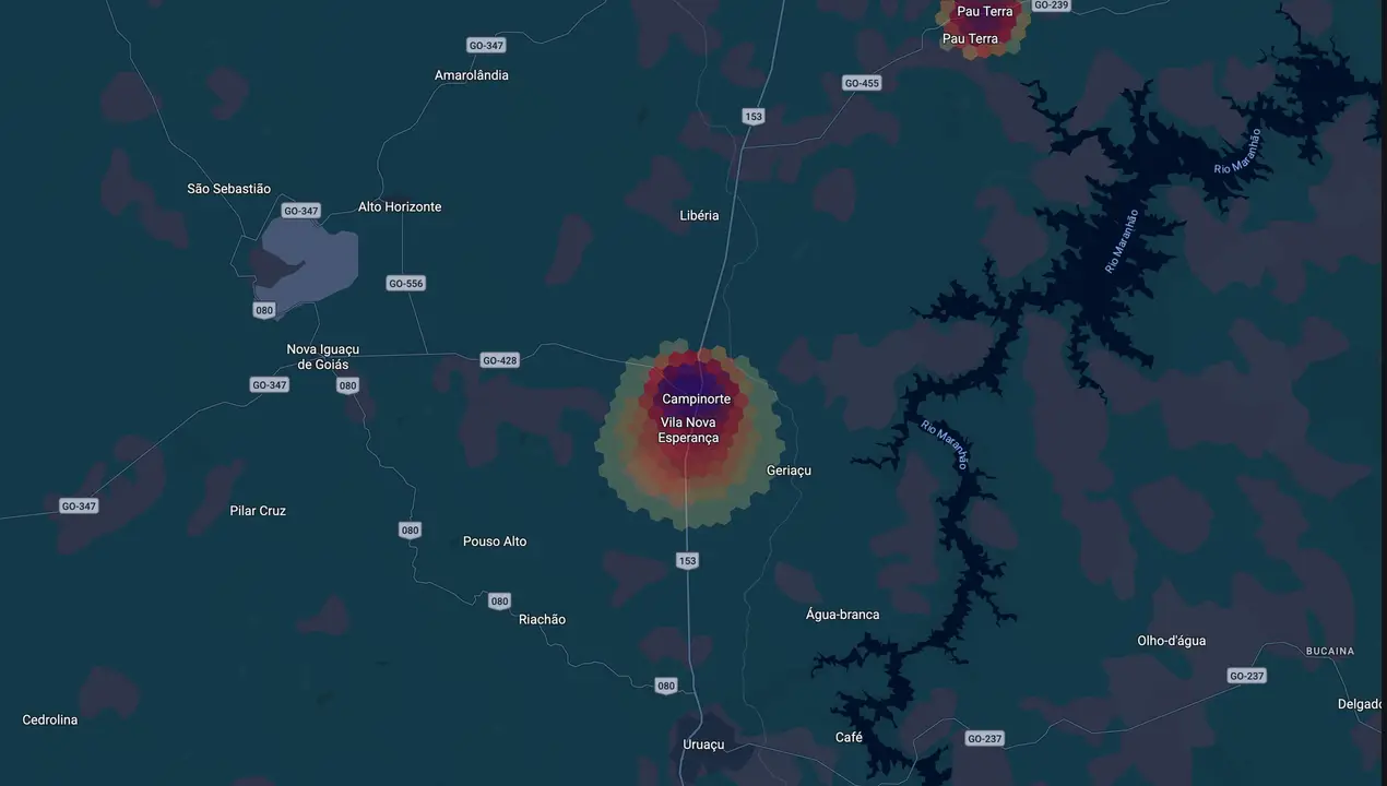 Mapa eleitoral de Cleomar Contador