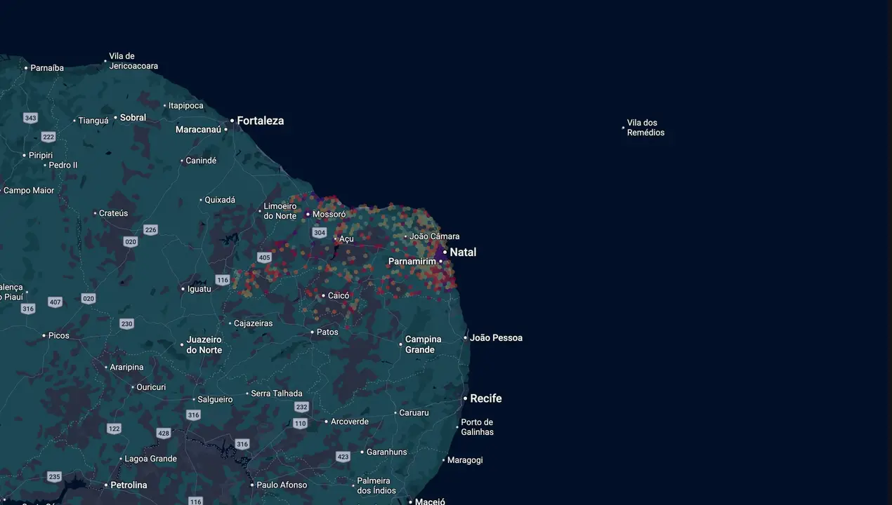 Mapa eleitoral de Clorisa Linhares