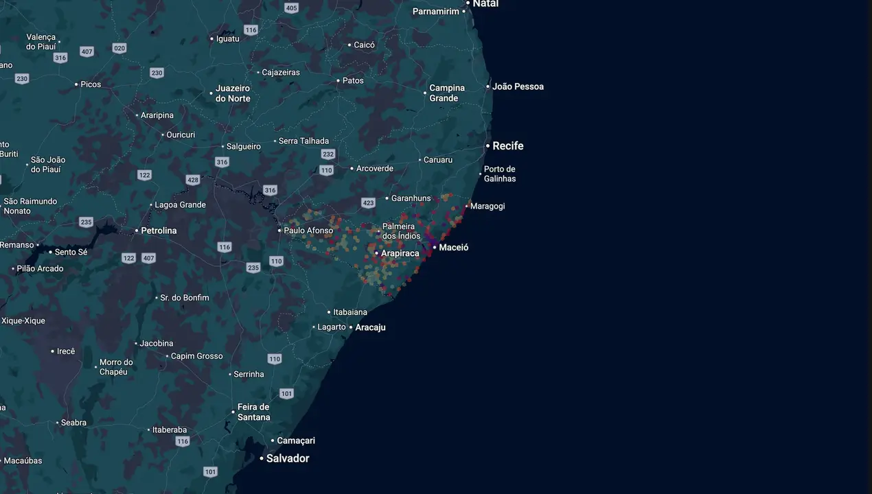 Mapa eleitoral de Collor