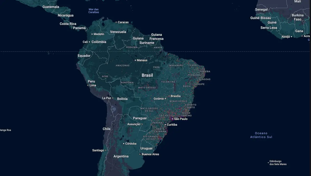 Mapa eleitoral de Constituinte Eymael