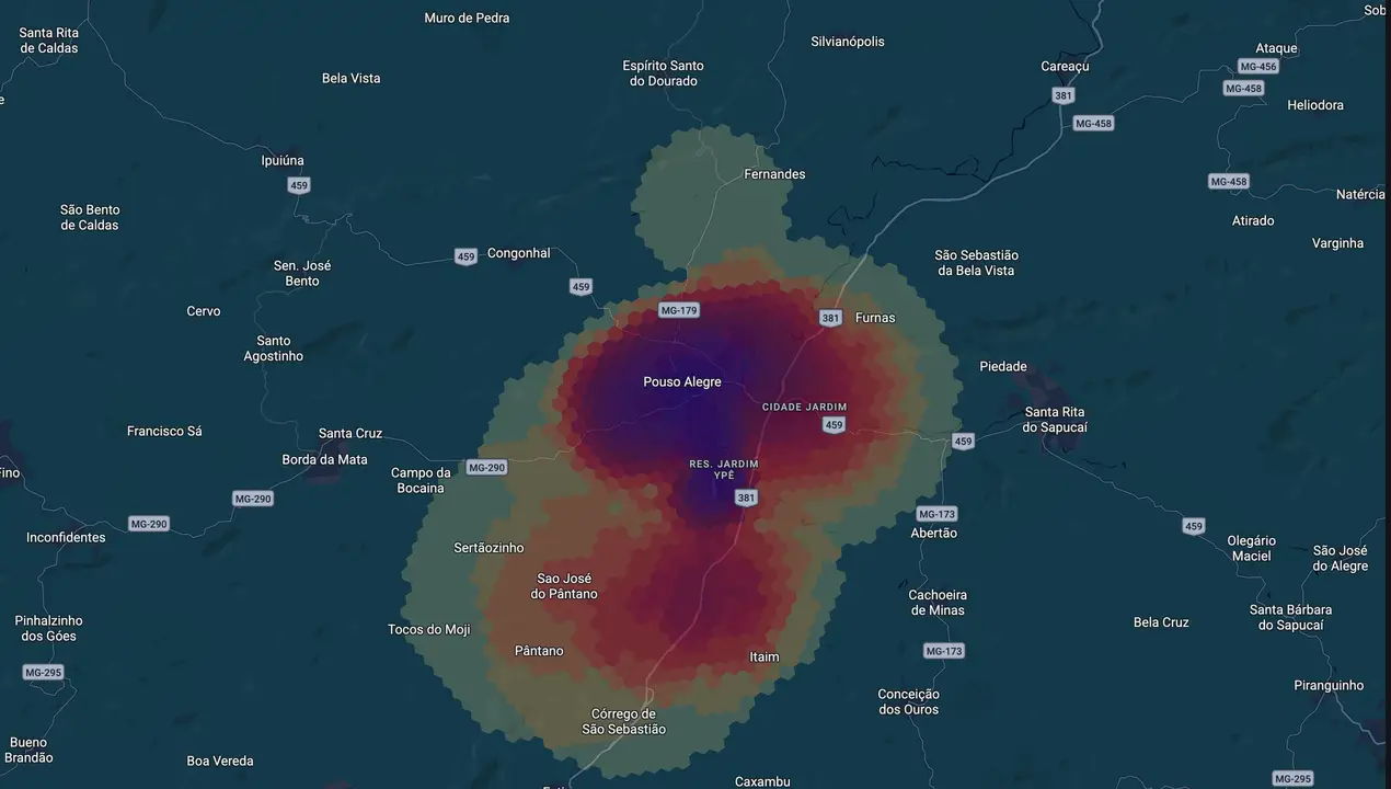 Mapa eleitoral de Coronel Dimas