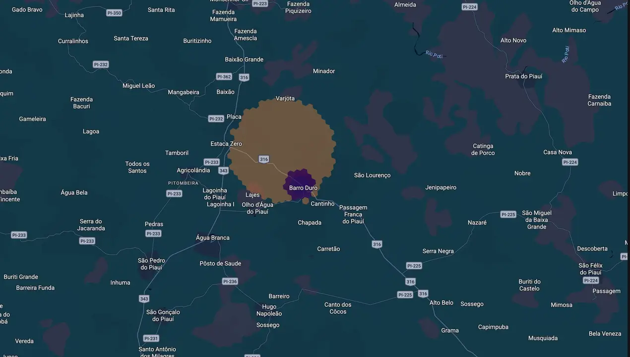 Mapa eleitoral de Coronel Eloi