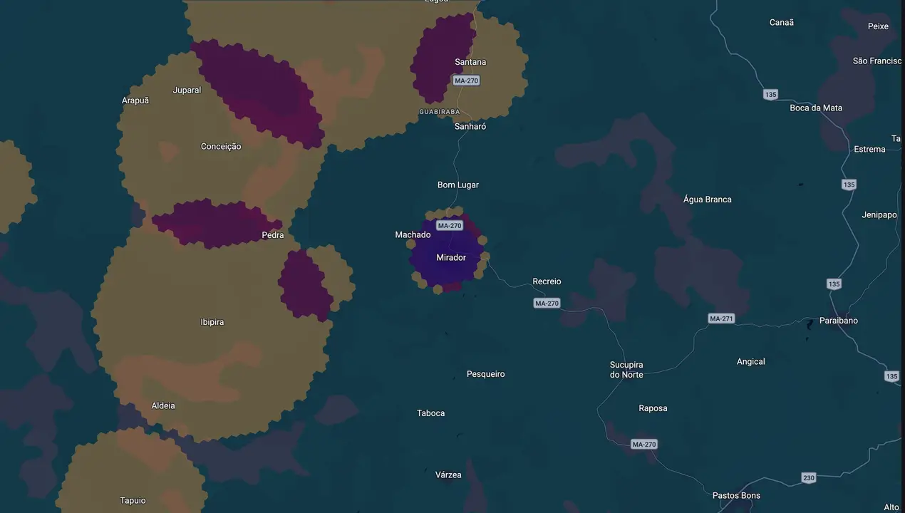 Mapa eleitoral de Domingas Cabral