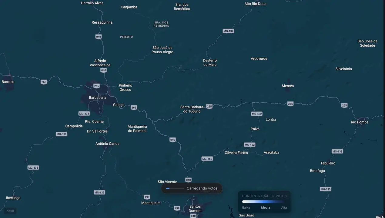 Mapa eleitoral de Donatinho