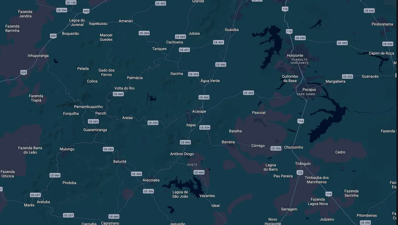 Mapa eleitoral de Edilberto Beserra