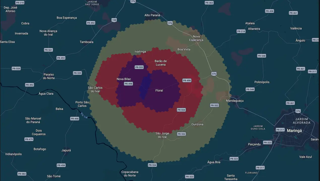 Mapa eleitoral de Edna Contin