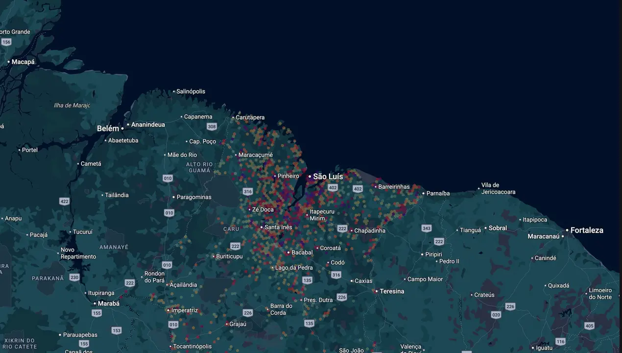 Mapa eleitoral de Edson Araujo