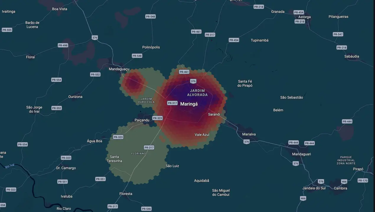 Mapa eleitoral de Edson Scabora