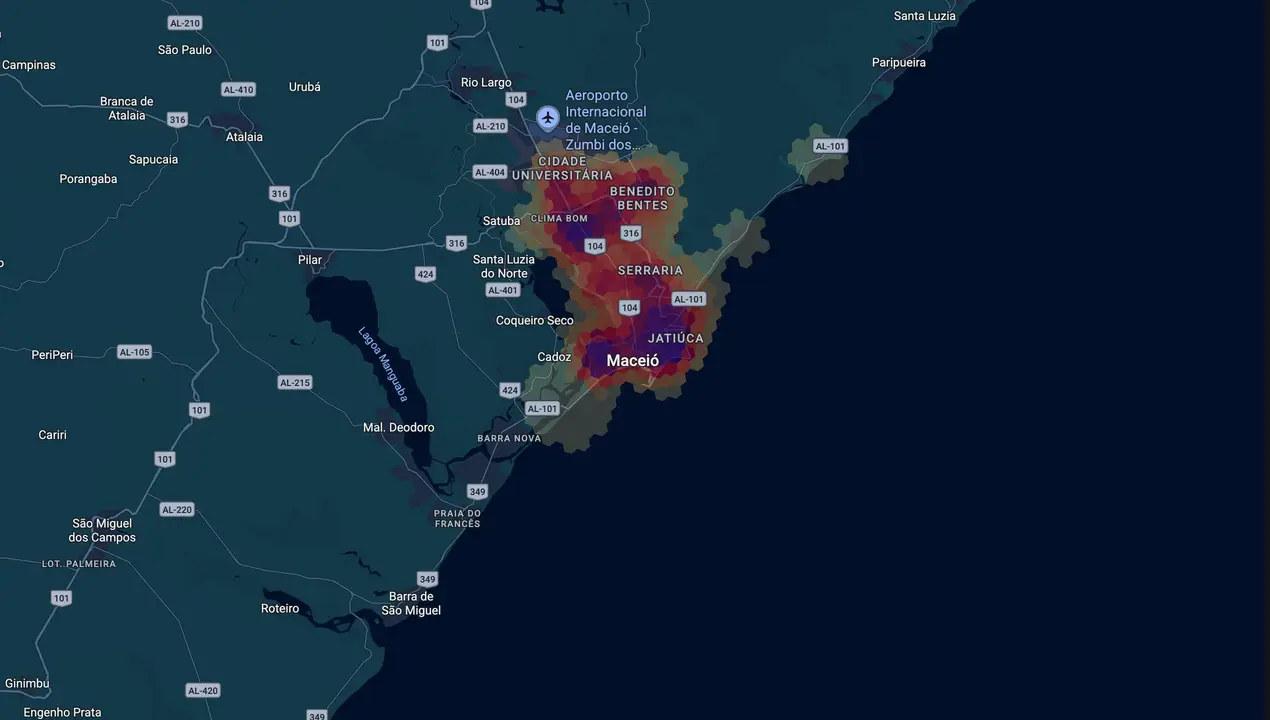 Mapa eleitoral de Eduardo Canuto