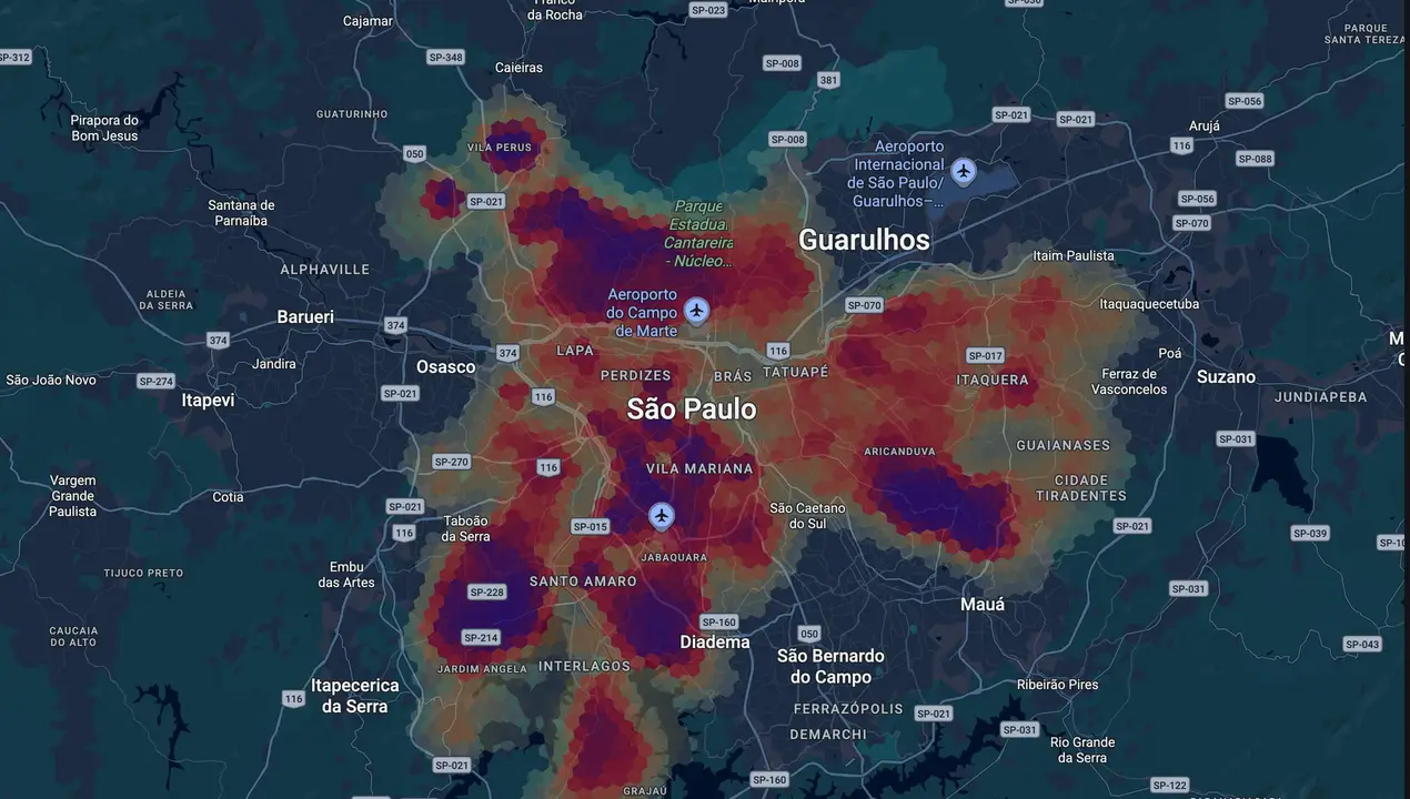 Mapa eleitoral de Eduardo Tuma