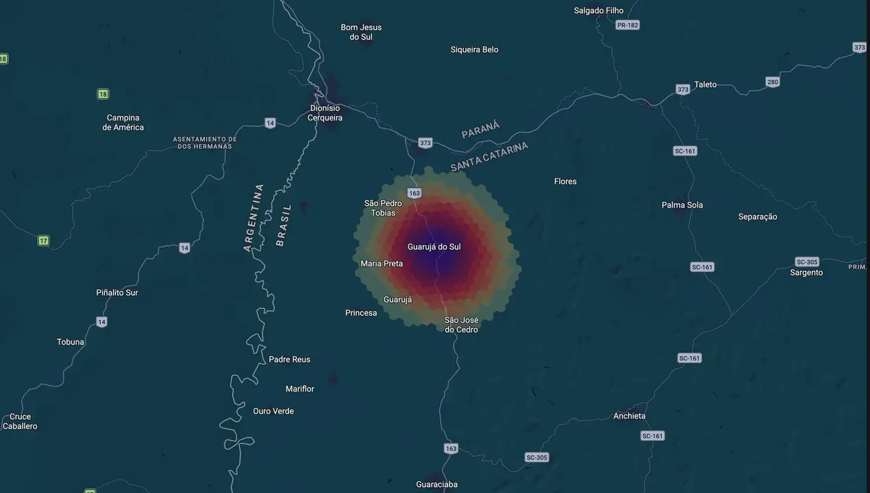Mapa eleitoral de Eliane Fanton