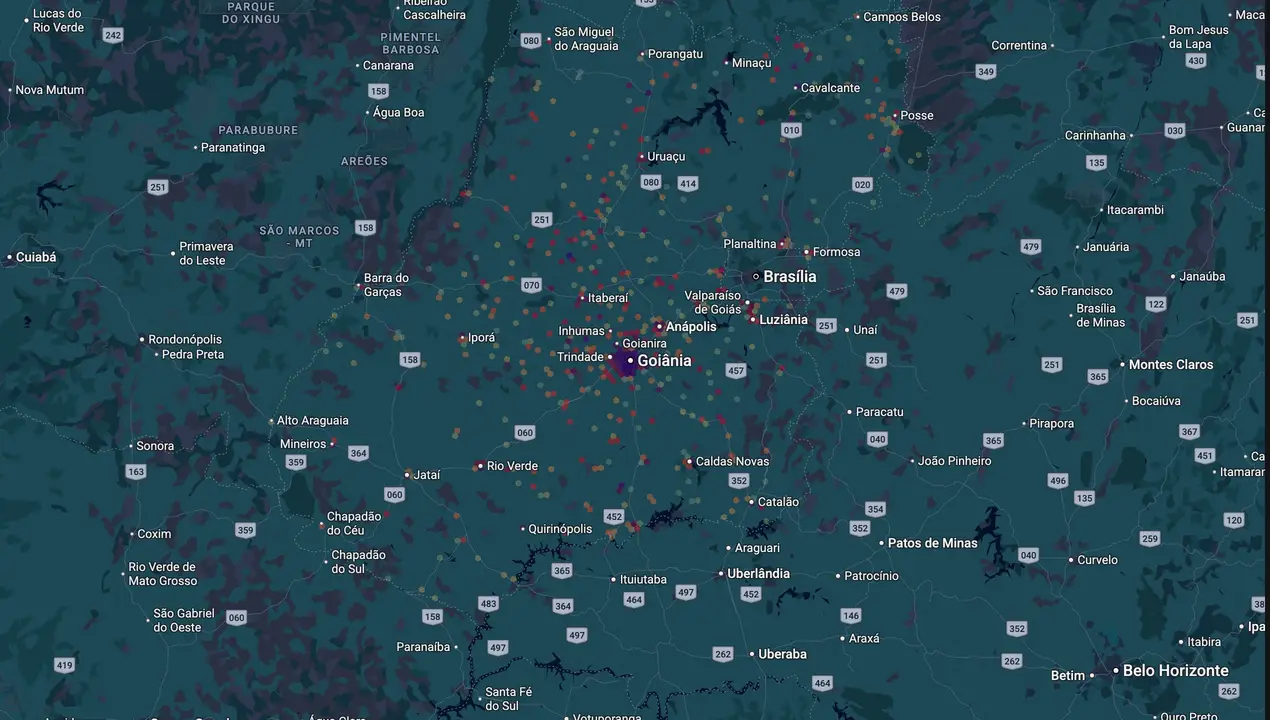 Mapa eleitoral de Elias Vaz