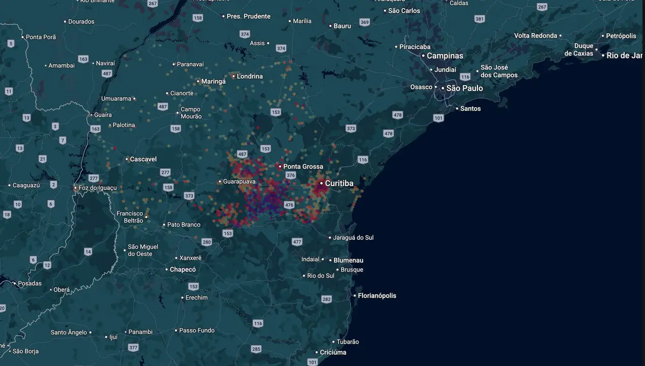 Mapa eleitoral de Emerson Bacil