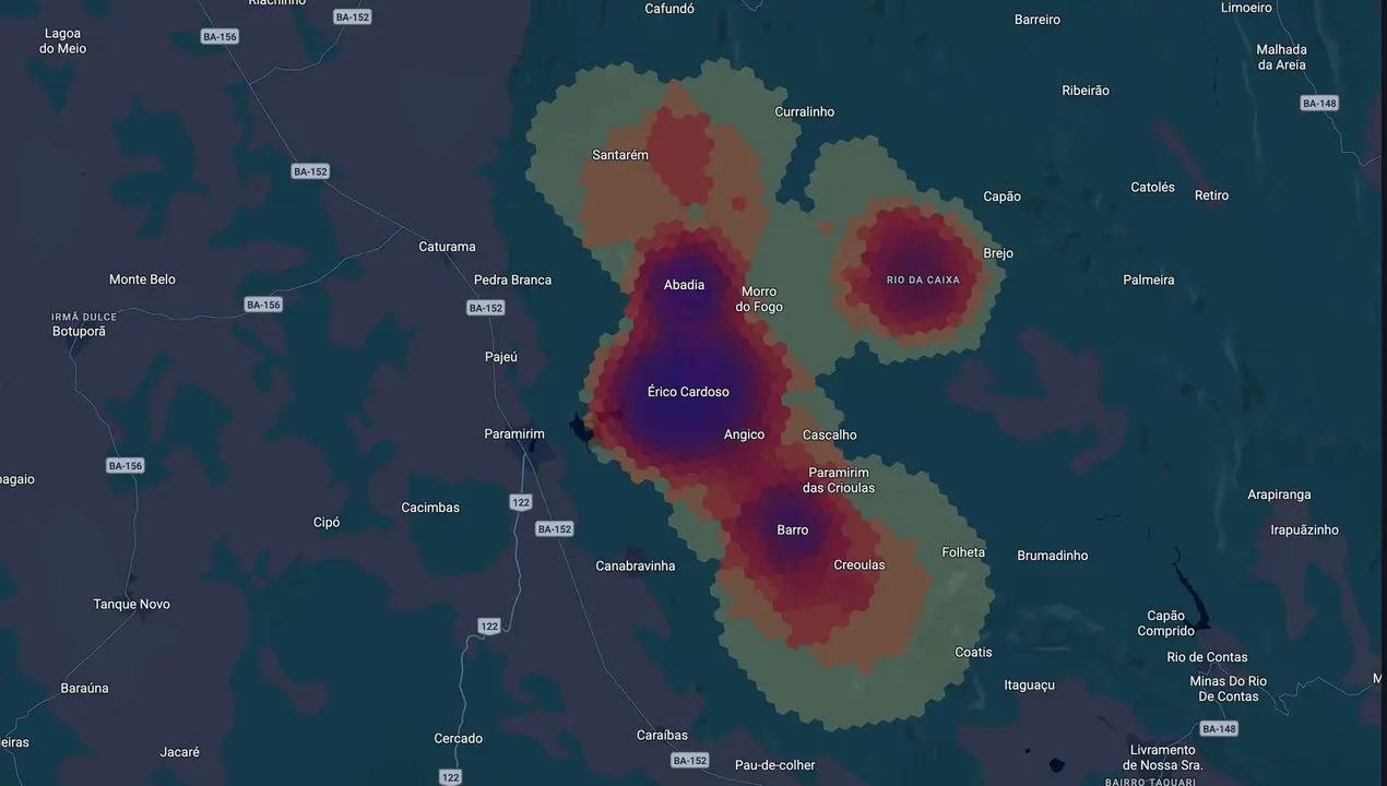 Mapa eleitoral de Eraldo