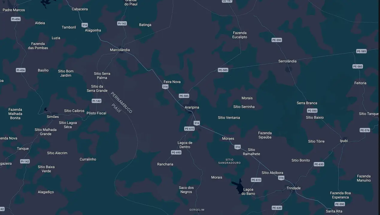 Mapa eleitoral de Evilásio Mateus