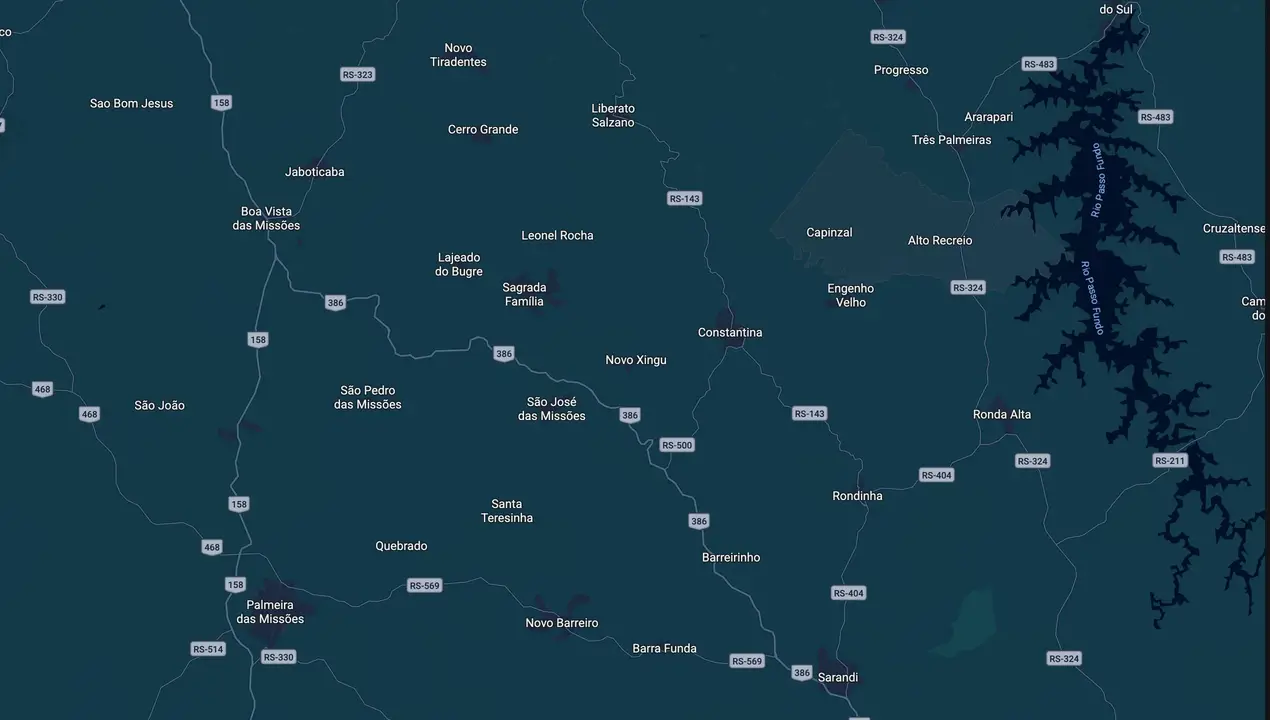 Mapa eleitoral de Gelcio Martinelli