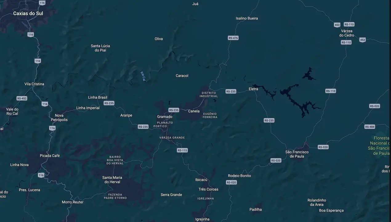 Mapa eleitoral de Gilberto Cezar