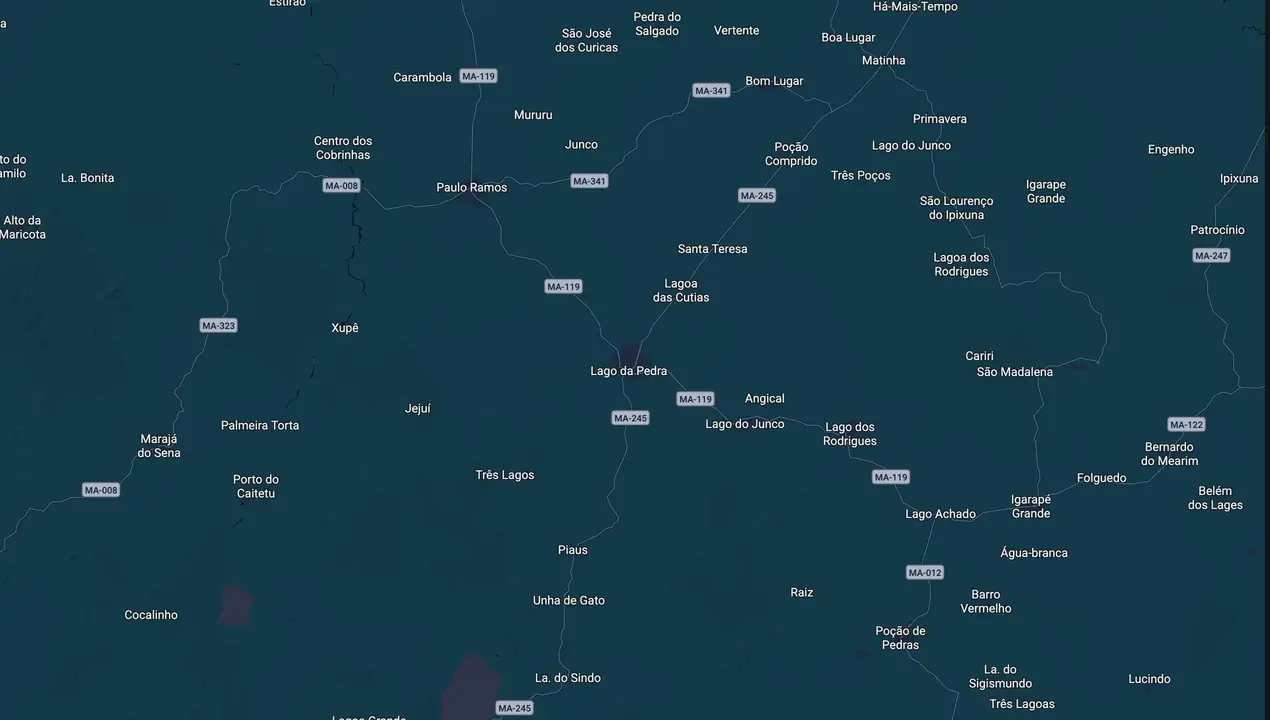 Mapa eleitoral de Gilberto dos Tres Lagos