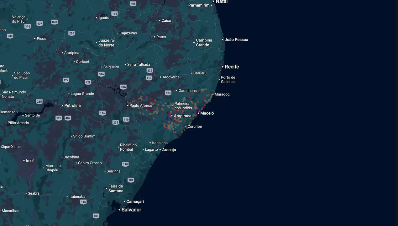 Mapa eleitoral de Gilvan Barros