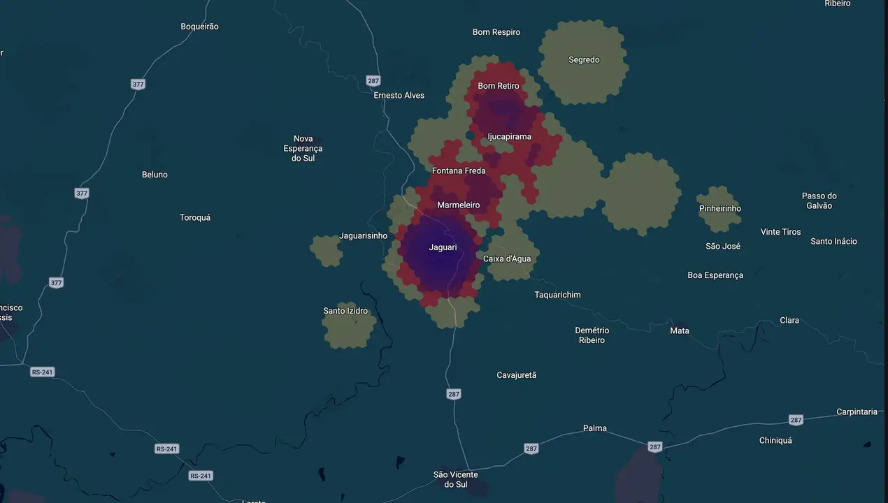 Mapa eleitoral de Igor Tambara