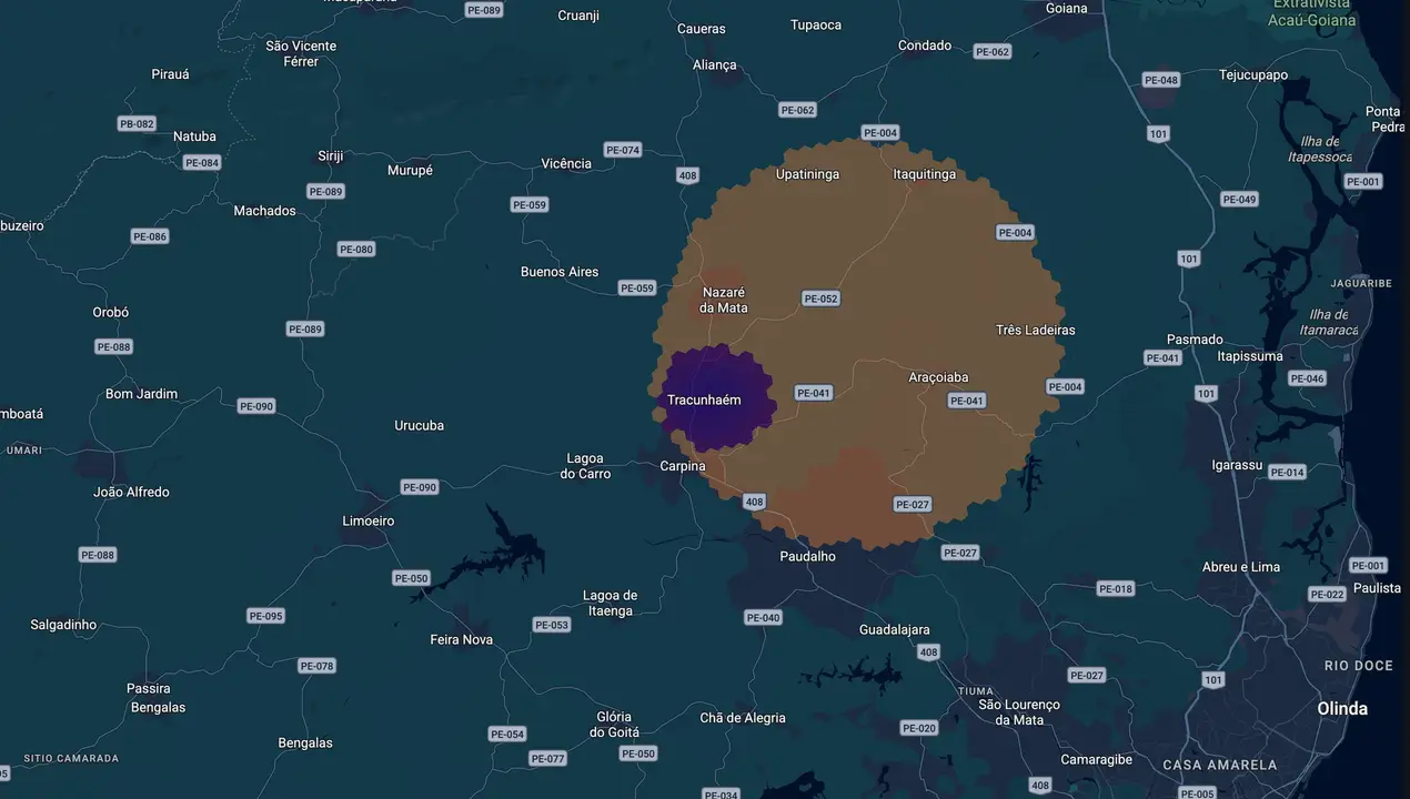 Mapa eleitoral de Irmão Aluizio