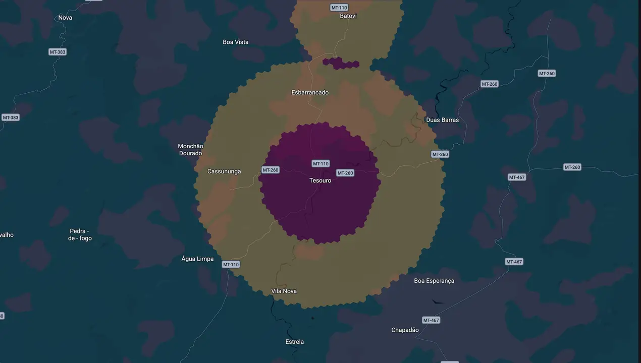 Mapa eleitoral de Isaack