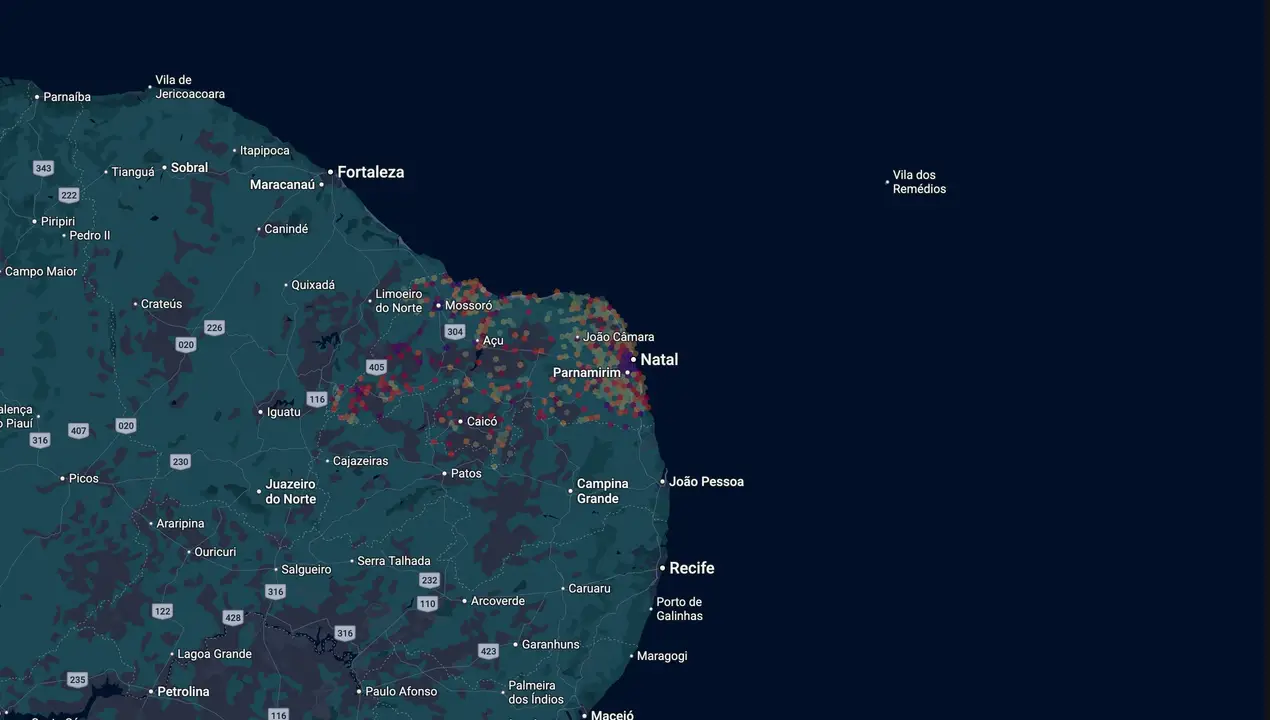 Mapa eleitoral de Isolda Dantas