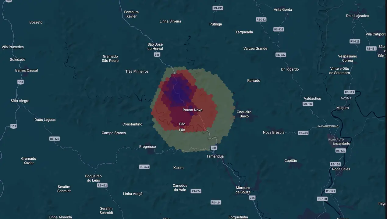 Mapa eleitoral de Iti Bonacina