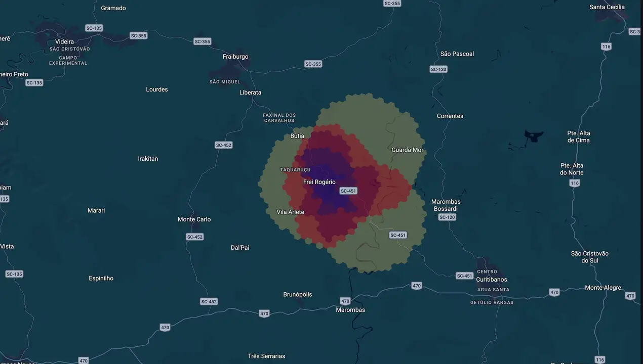 Mapa eleitoral de Ivo Mazzuco