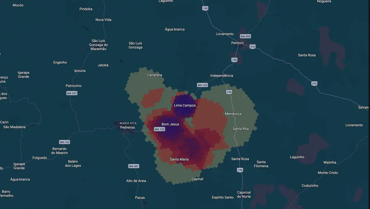 Mapa eleitoral de Jailson Fausto