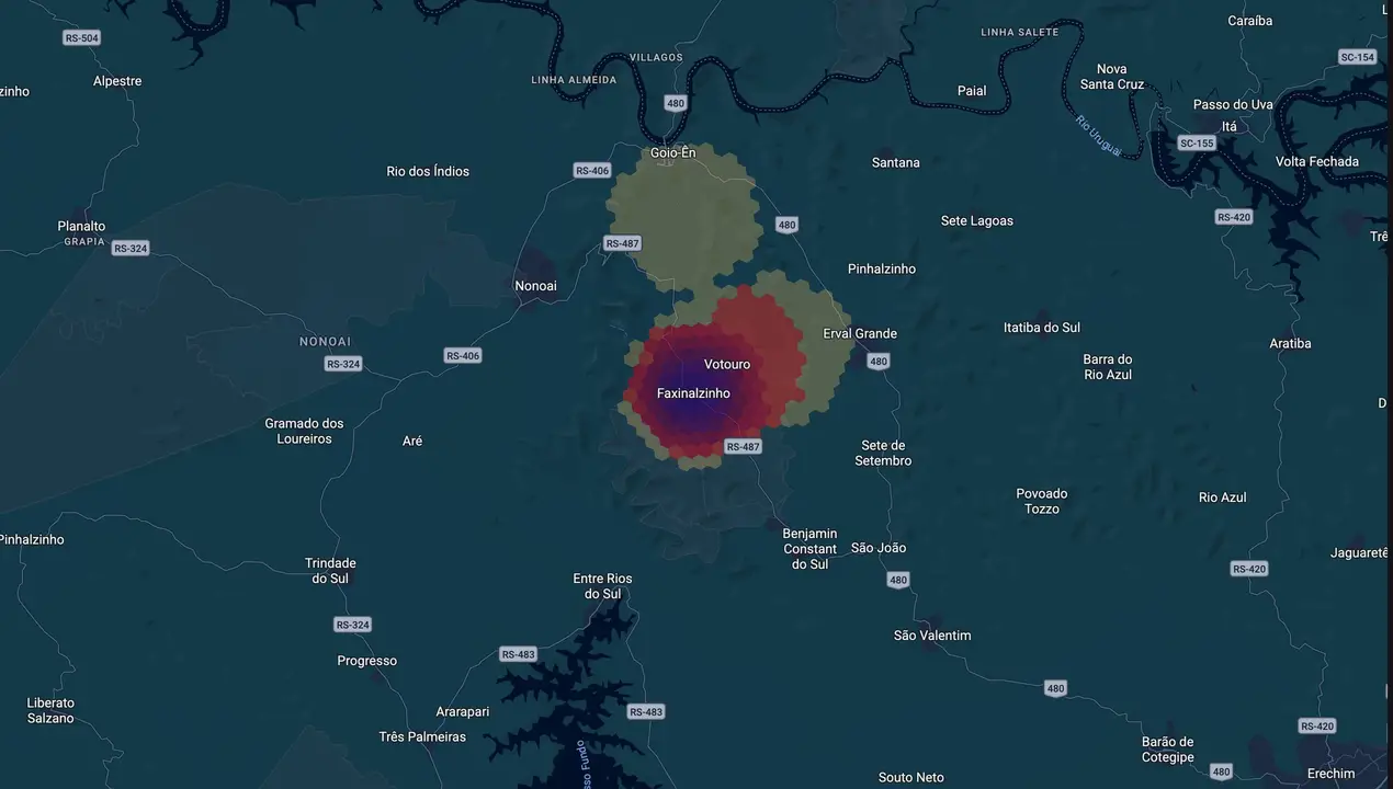 Mapa eleitoral de James Torres