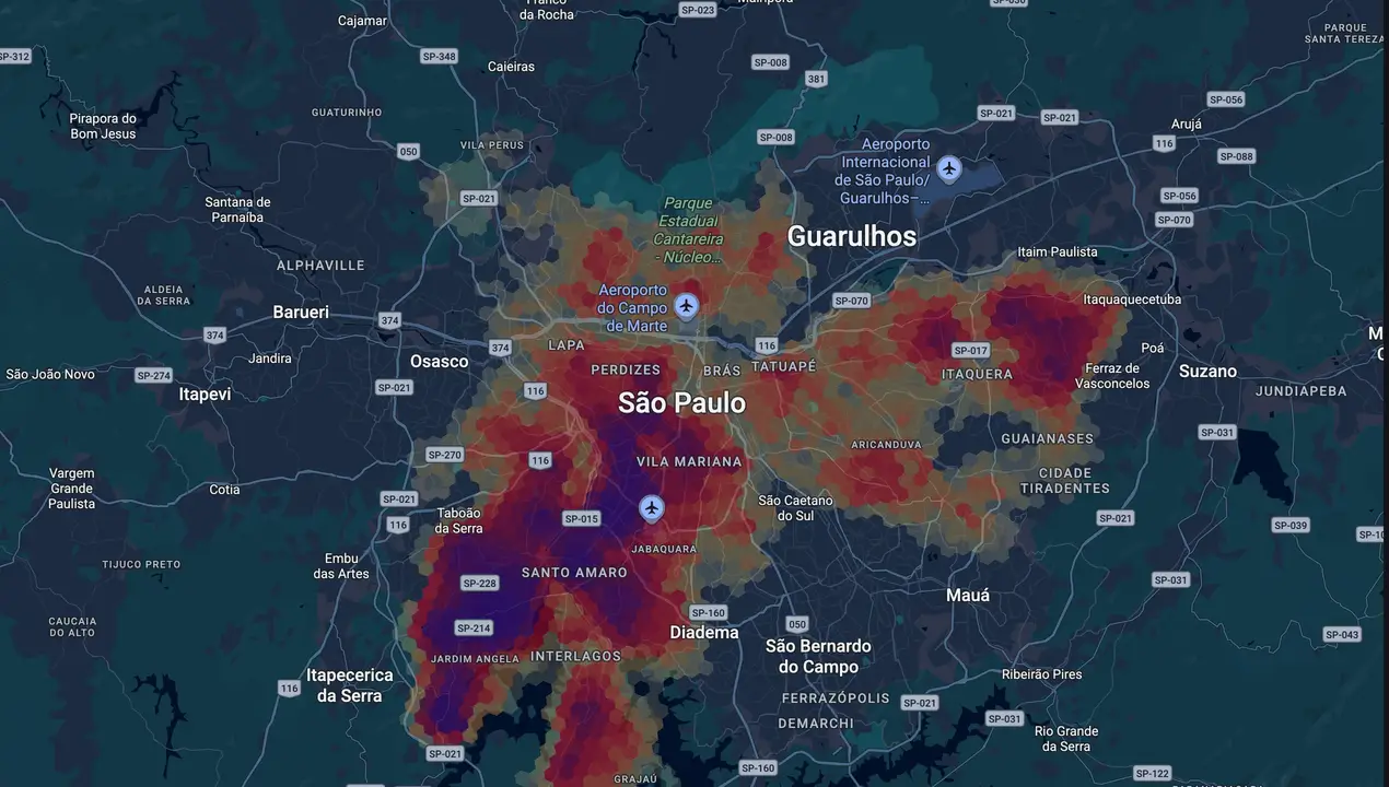 Mapa eleitoral de Janaina Lima