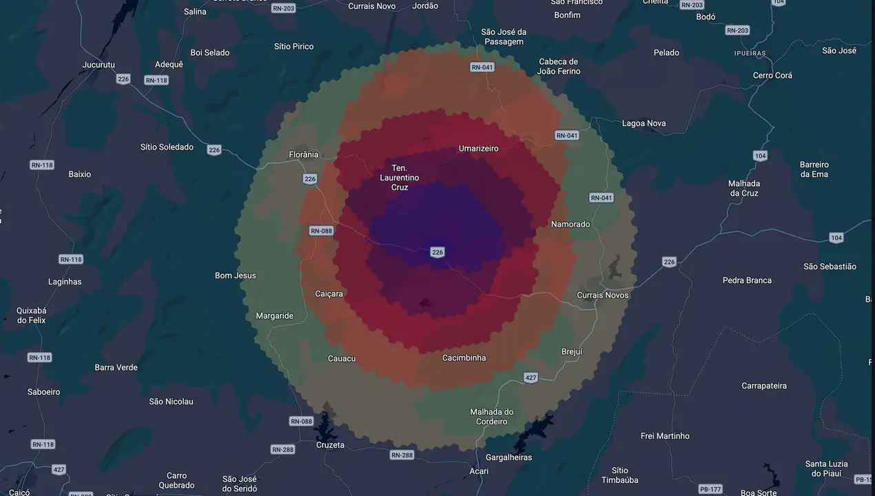 Mapa eleitoral de Jane Maria