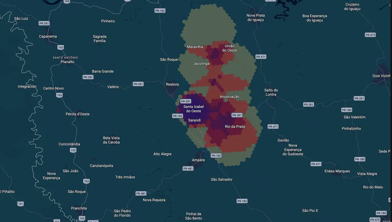 Mapa eleitoral de Jean Catto