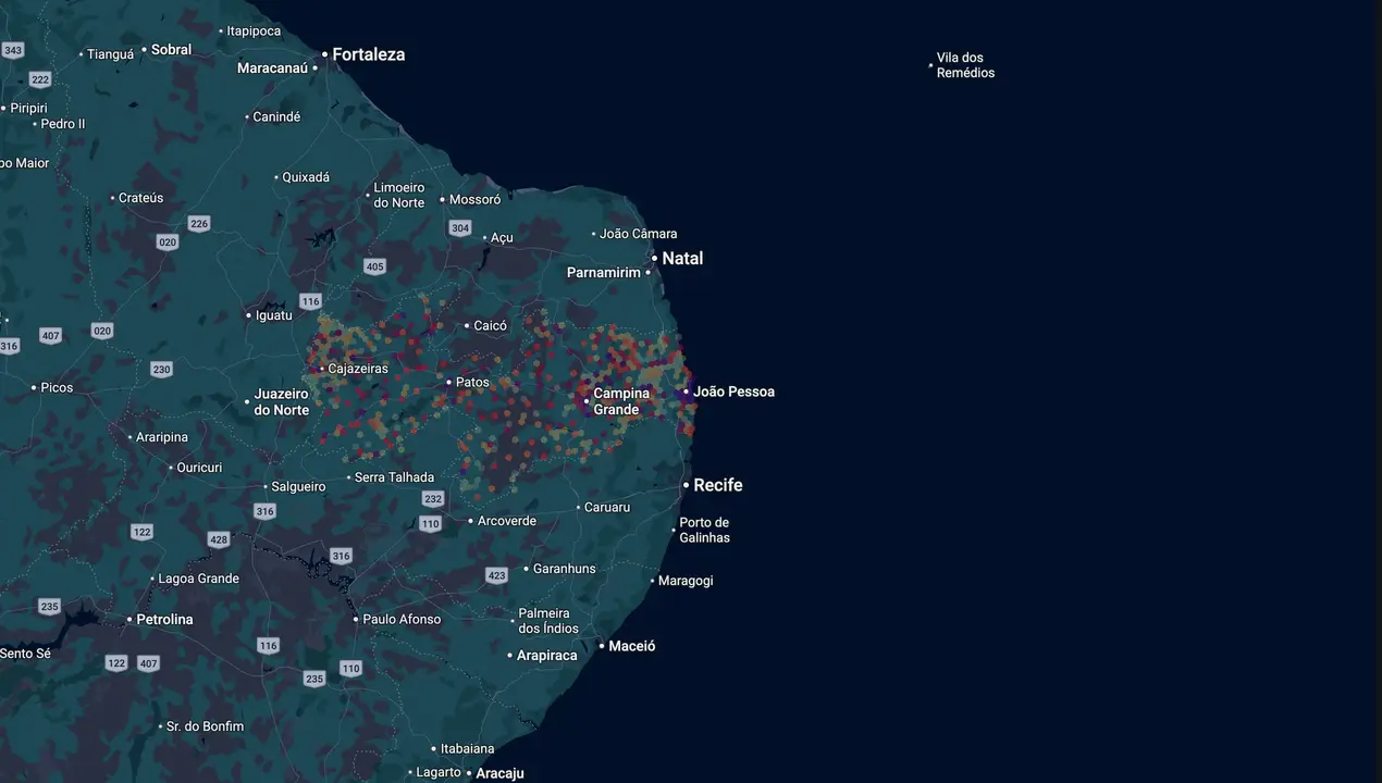 Mapa eleitoral de João