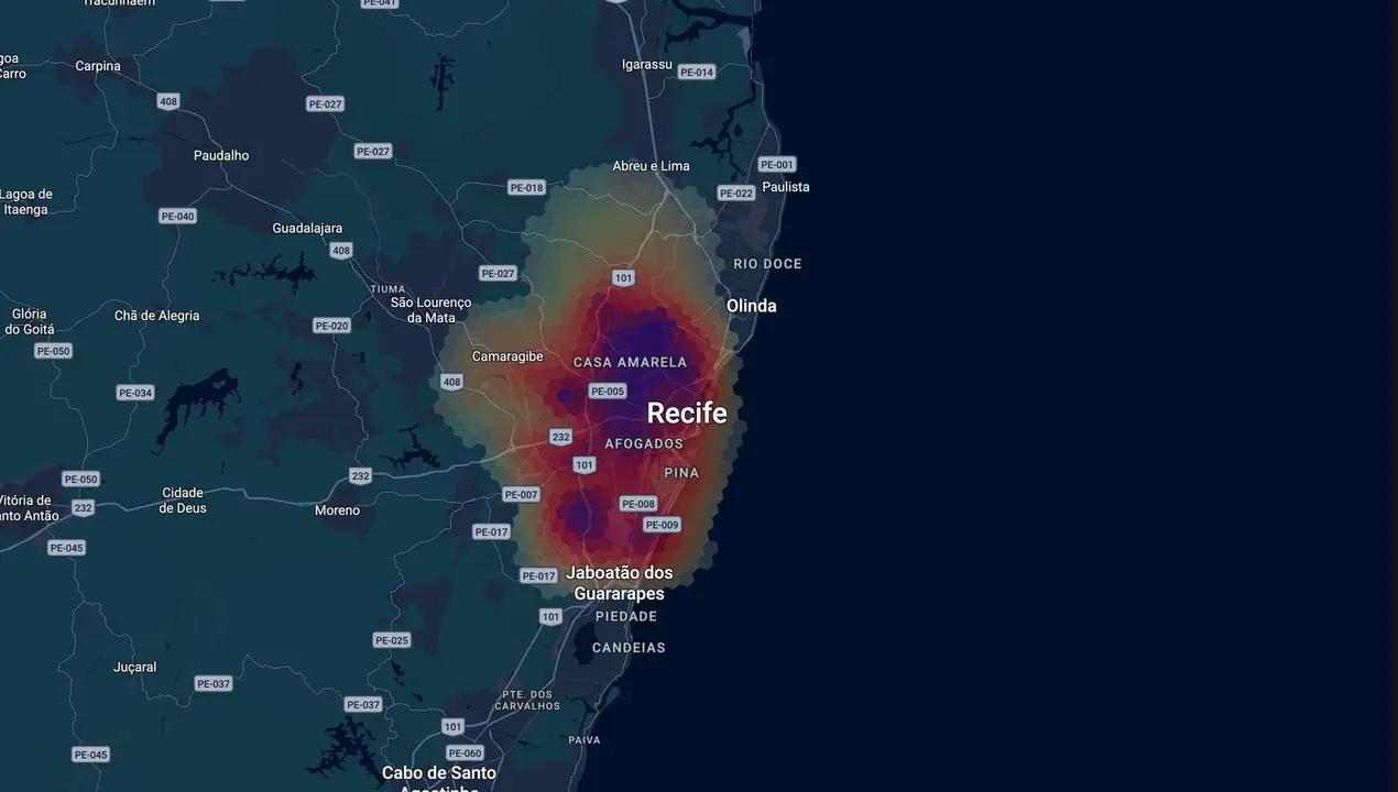 Mapa eleitoral de João Campos